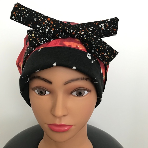 Scrub CAP/HAT *Reversible *Long Ties *Halloween - Picture 9 of 16